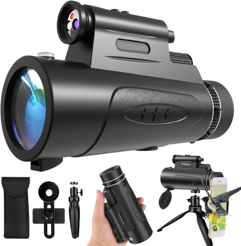 3-in-1 Compact Monocular with Magnifier and Camera Lens for Smartphones